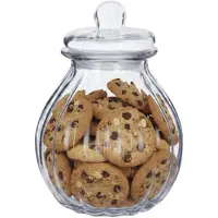 Alessandro luxe voorraadpot - snoeppot - glas - met deksel - 4 liter - koekjes - snoepjes - 20 x 27 cm