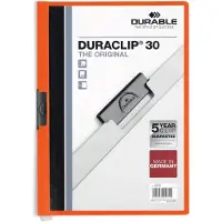 Durable klemmap DURACLIP, A4, kunststof, met clip, oranje