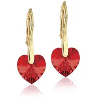 Montebello Oorbellen Lily HG49 - Swarovski Hart - 925 Zilver Verguld - Ø10mm - 25mm