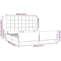 vidaXL Bedframe met hoofdeinde fluweel donkergroen 180x200 cm