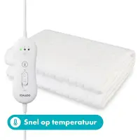 Tomado TEB1505W - Elektrische deken 1 persoons - Elektrische onderdeken - Extra snelle opwarming - 150 x 80 cm