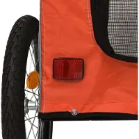 vidaXL Hondenfietstrailer oxford stof en ijzer oranje en grijs
