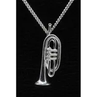 MOOYE ® - Collectie Zilveren Trompet ketting hanger - zwaar