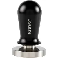 Sorso Barista dynamometrische tamper, roestvrij staal, met aluminium handvat, 58 mm – Zwart