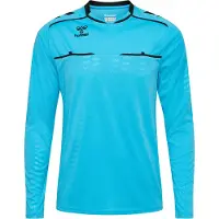 Hummel Hmlreferee shirt met lange mouwen - neonblauw, maat: S