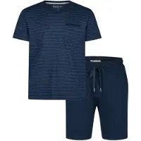 Phil&Co. Pyjama kort 'Essential' blauw denim