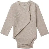 Noppies Nino Romper - Rib - Taupe Melange - Mt. 62