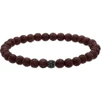 Lucardi Armband bruin / zwart / zilver