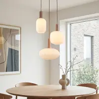 LumenXL Hanglamp Viola 3-lichts - opaal glas en beige