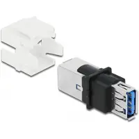 DeLOCK USB-A - USB-B Keystone module | dubbelzijdig | USB3.0 5 Gbps | wit