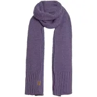 Knit Factory Jamie Gebreide Sjaal Dames - Herfst- & Wintersjaal - Langwerpige sjaal - Wollen sjaal - Dames sjaal - Violet - Paars - 200x45 cm