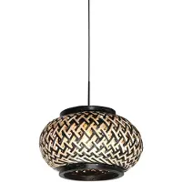 Steinhauer Hanglamp Nox Light met bamboe kap Ø23cm