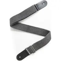 Fame TM003 Luxury Cotton Bass/Guitar Strap (Black/White) - Gitaarband