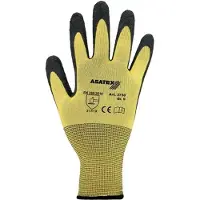 Asatex Handschoen | maat 7 geel/zwart | EN 388 PSA-categorie II | nylon met natuurlatex | 12 paar - 3750/7