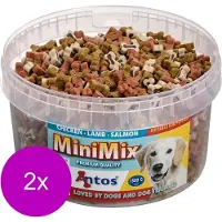 Antos Mini Mix - Hondensnacks - 2 x Kip Lam Vis 1500 g