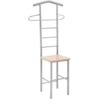 Idimex Kledingrek JIVO in beukenkleur met metalen frame