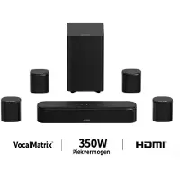 Ultimea Aura S4T 7.1-kanaals Soundbar voor TV, met 4 Surroundluidsprekers, Surround-geluidssysteem met Subwoofer, App-bediening