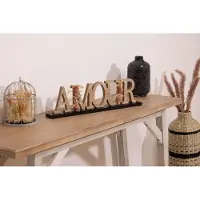 Atmosphera decoratie AMOUR - Woondecoratie - H26 cm - Droogbloem