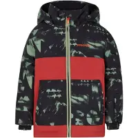 Protest ski-jas Trick TD zwart/rood Skijack Jongens Polyester Capuchon - maat 104