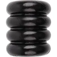CHISA GK Power - Quad-Play Cockring - Rekbaar - Zwart