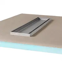 Wiper Betegelbare doucheplaat 100 x 100 cm Zonda Oneway Showerlay doucheplank eenzijdig aflopend afvoer van roestvrij staal