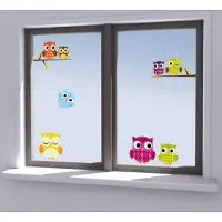 Crearreda Raamsticker Owls