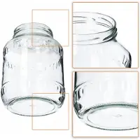 Kadax Albi glazen pot 2,5L 100mm + rode deksel 8st