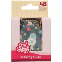 Funcakes Baking Cups - Ruimte - 48 Stuks - Cupcake Vormpjes Papier