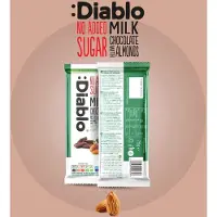 Diablo | No Added Sugar | Milk Chocolate Almonds With Stevia | 1 x 75 gram | Snel afvallen zonder poespas!