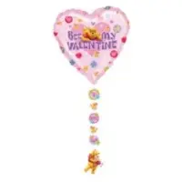 Disney - Folieballon - Winnie de Poeh - Bee my valentine - met onderhangers