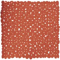 MSV Douche/bad anti-slip mat - badkamer - pvc - terracotta - 53 x 53 cm - Badmatjes