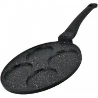 Herzberg Hezberg 26cm Pannenkoek En Crêpepan Met Marmeren Coating - 4 Gleuven
