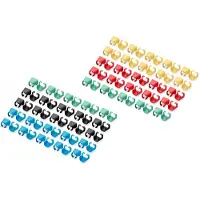 Digitus A-CC-M A-CC-M Gekleurde clips voor patchkabel Geel, Groen, Rood, Zwart, Blauw