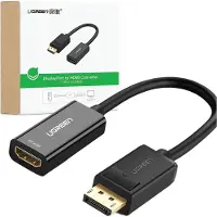 UGREEN - adapterkabel - kabel van DisplayPort - (mannelijk) - naar - HDMI - (vrouwelijk) - (unidirectioneel) - 1080P - 60Hz - 12bit - zwart - (40362)