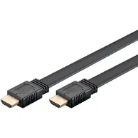 Goobay hoge-snelheid HDMI platte kabel met Ethernet (4K@60Hz), 2m