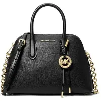 Michael Kors Handtas 'Sac à main Cuir Freddie Moyen Dôme Noir' zwart