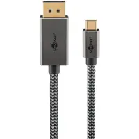Goobay USB-C - DisplayPort 4K 60Hz kabel | aluminium/nylon | 3 meter