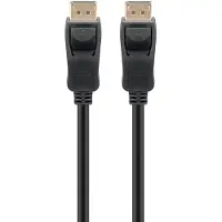 Goobay 2m DisplayPort 1.4 aansluitkabel [3D, 8K@60Hz (4320p), vergulde contacten, met vergrendelingsmechanisme]