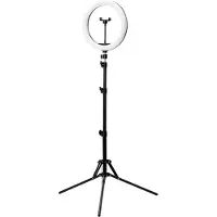 Activeshop RGB Ringlamp 13 inch met Statief – Schaduwloze LED Beautylamp met Telefoonhouder – 13 RGB Zwart
