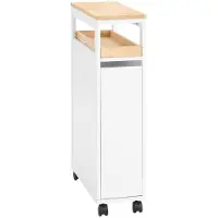 SoBuy Chariot de Cuisine Roulant en Bois avec Étagères