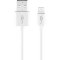 Goobay Lightning naar USB 2m Wit [Apple MFI gecertificeerd Sync- / oplaadkabel / datakabel]