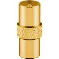 Goobay IEC (m) - IEC (v/m) coaxkabel | recht | verguld | zwart | 5 meter
