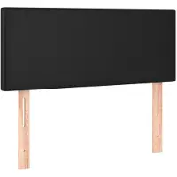 vidaXL Boxspring met matras en LED kunstleer zwart 120x200 cm