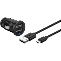 Goobay 71692 - USB Micro autolader - 2,1A - Zwart