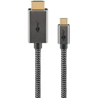 Goobay USB-C - HDMI 4K 60Hz kabel | aluminium/nylon | 2 meter