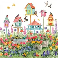 Ambiente Lunch Servetten Birdhouses - - 33x33 cm