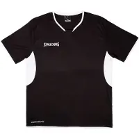 Spalding Shooting Short Sleeve T-shirt Zwart XL Man