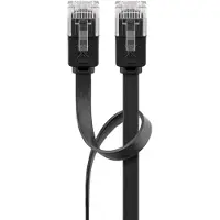 Goobay UTP CAT6 platte netwerkkabel | PVC | zwart | 15 meter