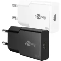 Goobay slim USB lader | USB-C PD | GaN | 25W | wit