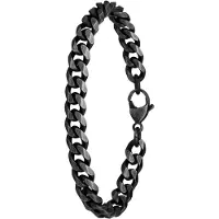 Lucardi Kinder Stalen armband gourmet met antique finish - Armband - Staal - Zilver - 15 cm